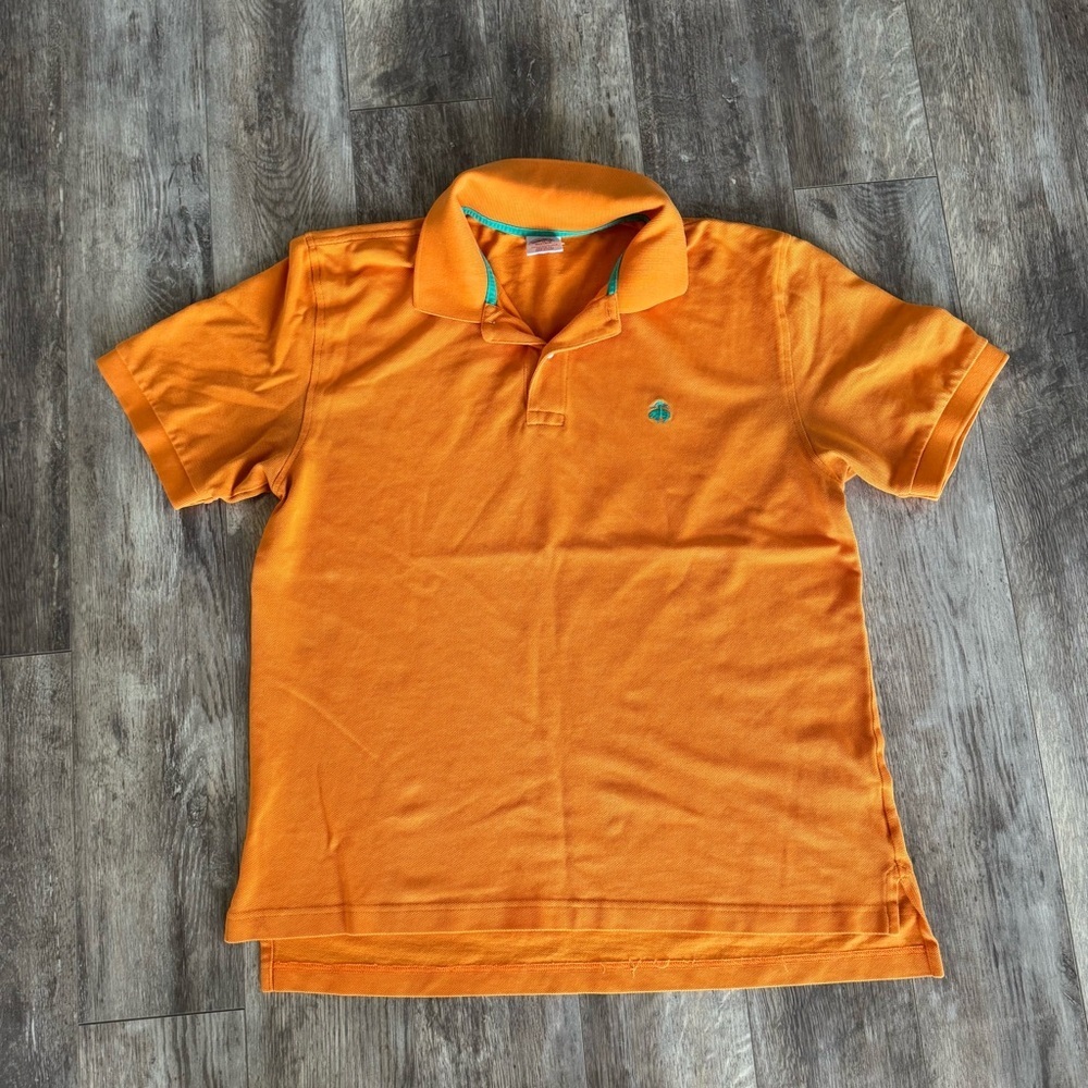 Brooks Brothers Polo Short Sleeve Tee Shirt - Vibrant Bright Orange